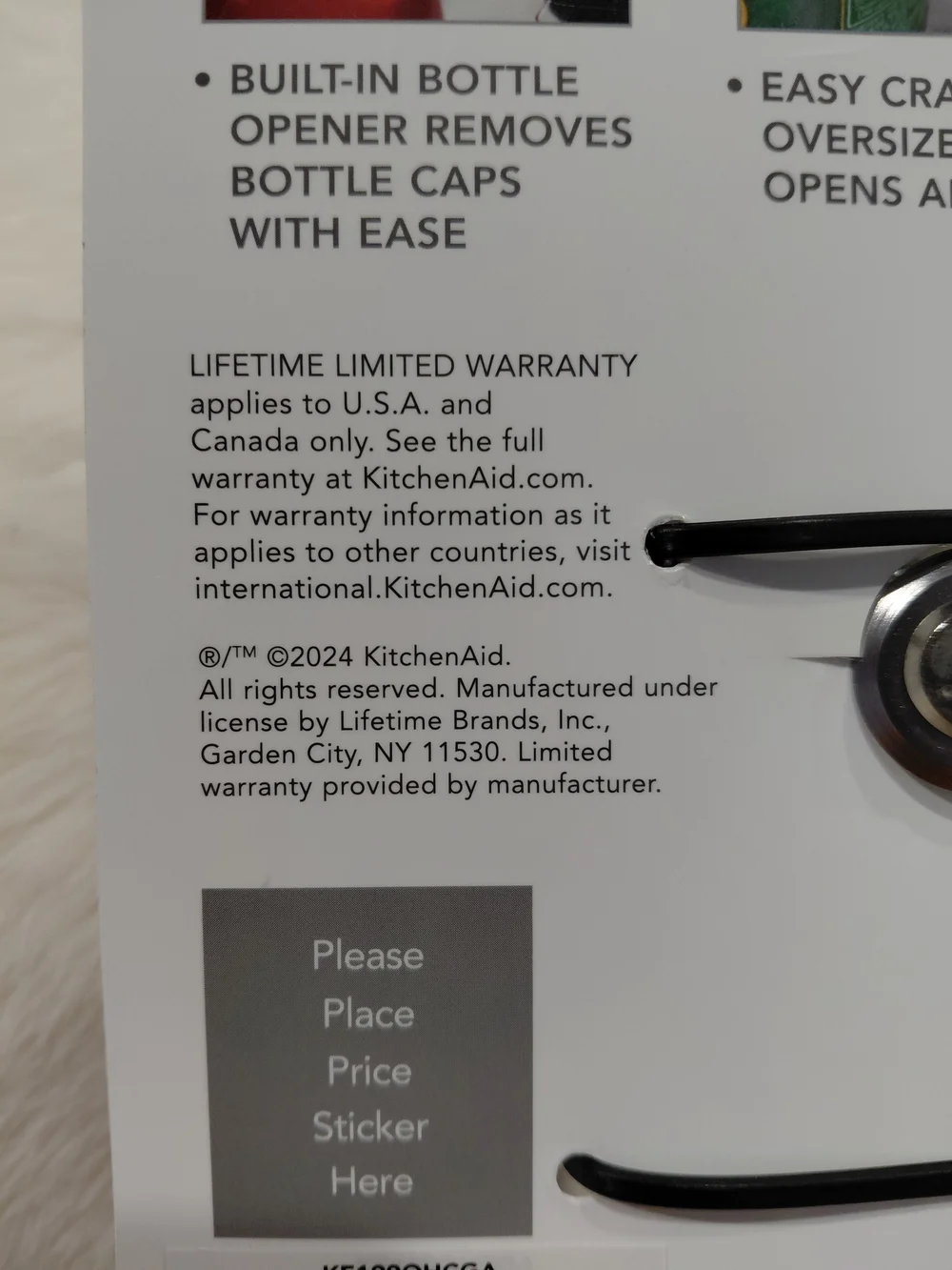 NWT KitchenAid Multi-Function Can Opener - Gray